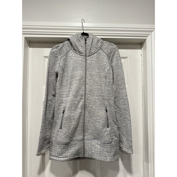 ATHLETA Cya Stronger Long Hoodie Jacket Heather Grey size XXS - Picture 1 of 11